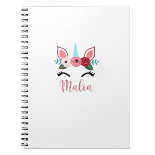 Cuaderno Cute Malia Mágico Unicornio Floral Para Niñas Cami