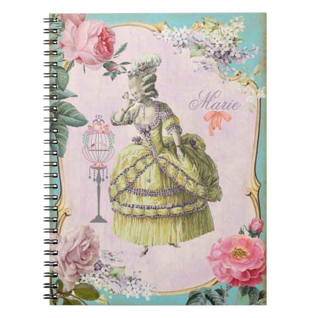 Cuaderno Cute Marie Antoinette - Portátil / 6.5x8.75 (Frente)