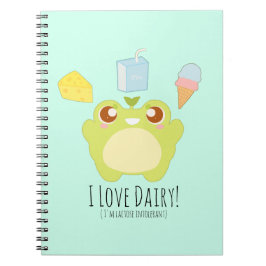 Cuaderno Cute me encanta la rana de los tratamientos lácteo