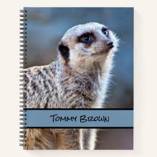 Cuaderno Cute Meerkat Posando Fotografía Personalizada