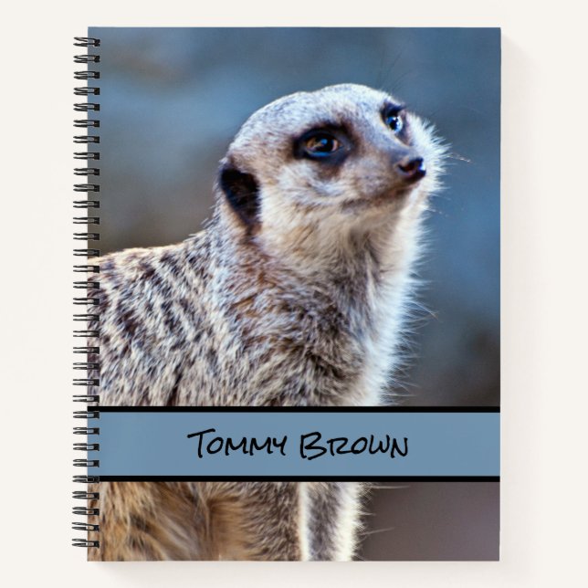 Cuaderno Cute Meerkat Posando Fotografía Personalizada (Anverso)