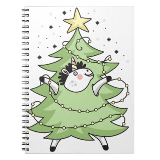 Cuaderno Cute Merry Christmas unicorn