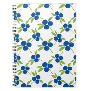 Cuaderno Cute Messy Cutout Blueberries patrón ininterrumpid