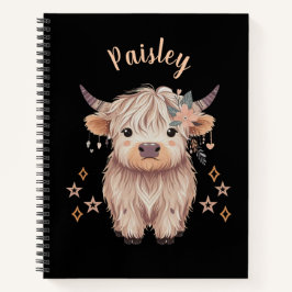Cuaderno Cute moderna vaca de Highland