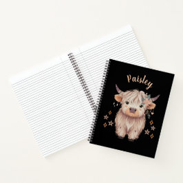 Cuaderno Cute moderna vaca de Highland