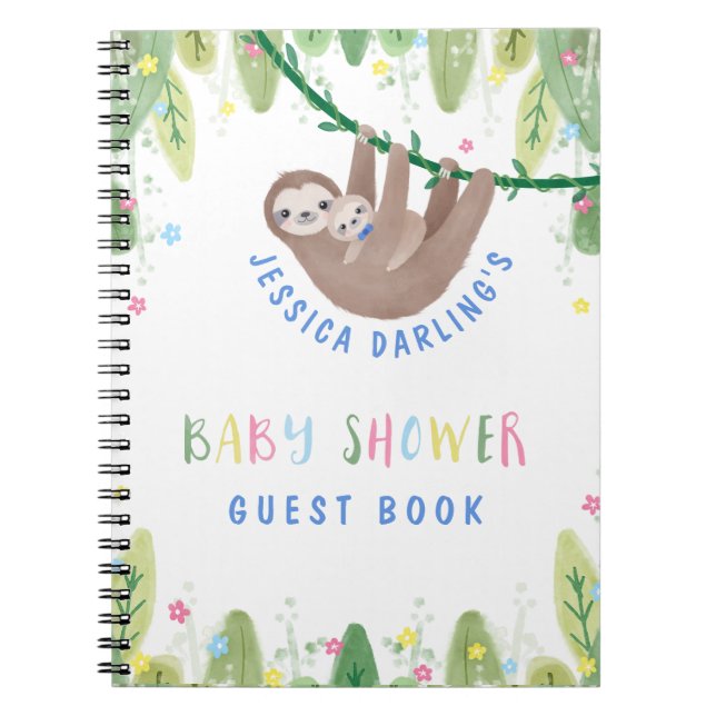 Cuaderno Cute Mom and Baby Boy Slote Guest Book (Frente)