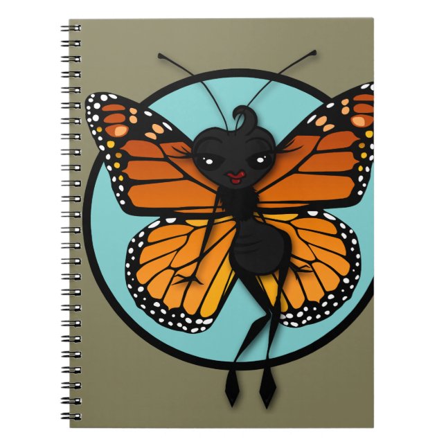 CUADERNO CUTE MONARCH BUTTERFLY LADY SPIRAL NOTEBOOK (Frente)