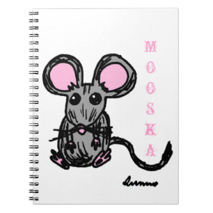 Cuaderno Cute Mooska Mouse Notebook