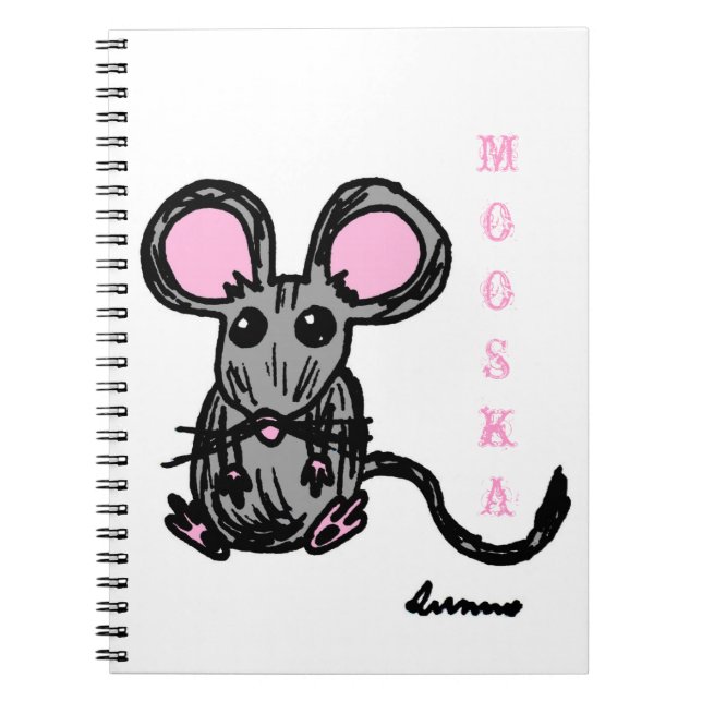 Cuaderno Cute Mooska Mouse Notebook (Frente)
