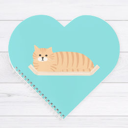 Cuaderno Cute Naranja Tabby Cat Spiral bloc de notas