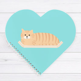 Cuaderno Cute Naranja Tabby Cat Spiral bloc de notas