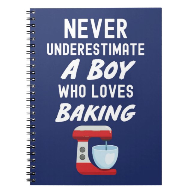 Cuaderno Cute Navy Blue Baking Gifts For Baby Boy Kid Baker (Frente)
