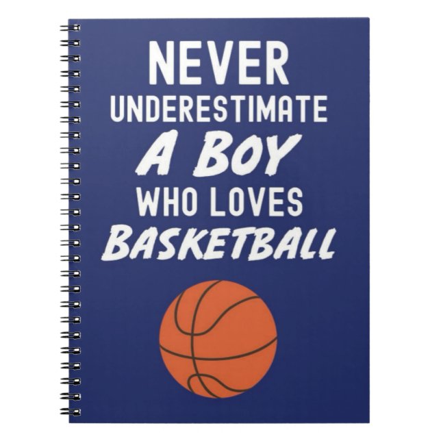 Cuaderno Cute Navy Blue Basketball Gifts For Baby Boy Lover (Frente)
