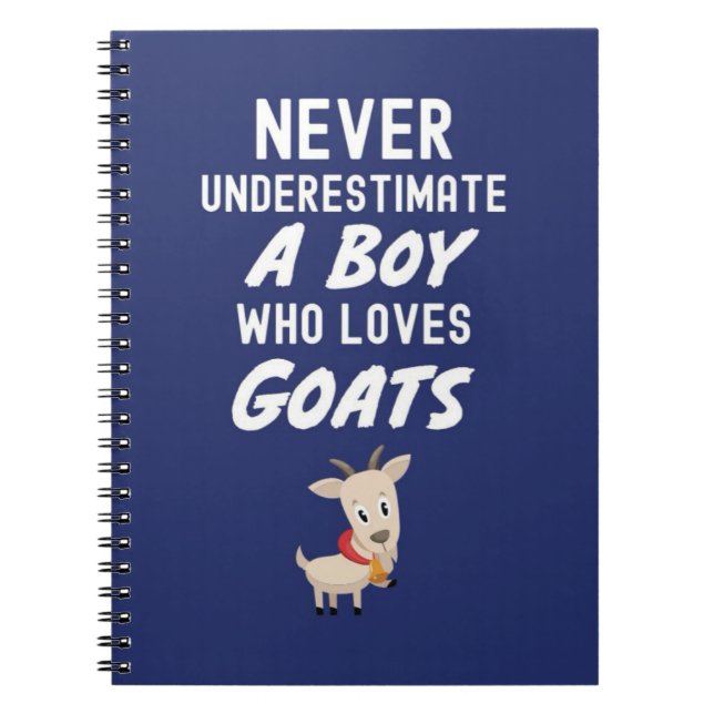 Cuaderno Cute Navy Blue Goat Gifts For Baby Boys Farmer  (Frente)