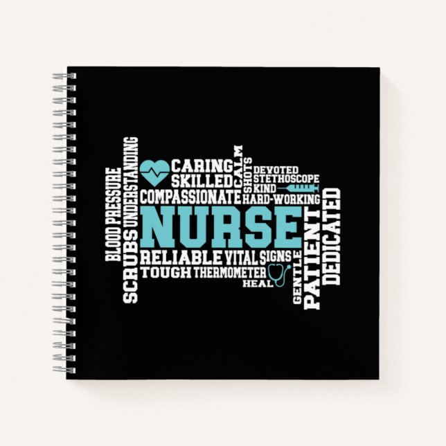 Cuaderno Cute Nurse RN LVN Nursing School Medical (Anverso)