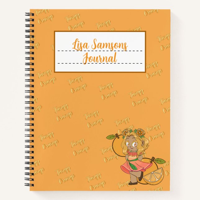 Cuaderno Cute Orange Chibi Journal (Anverso)