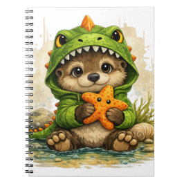 Cuaderno Cute Otter Dino Costume Kawaii Notebook