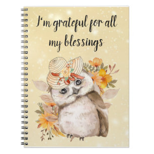 Cuaderno Cute owl Farmhouse romantic wallpaper