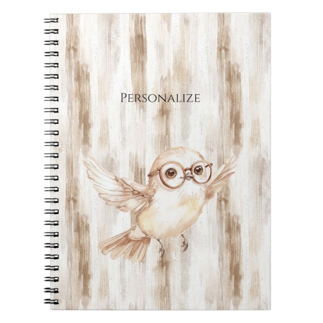 Cuaderno Cute Owl with Glasses  (Frente)