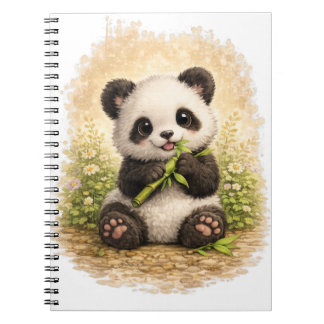 Cuaderno Cute Panda Bamboo Spiral Notebook Kawaii