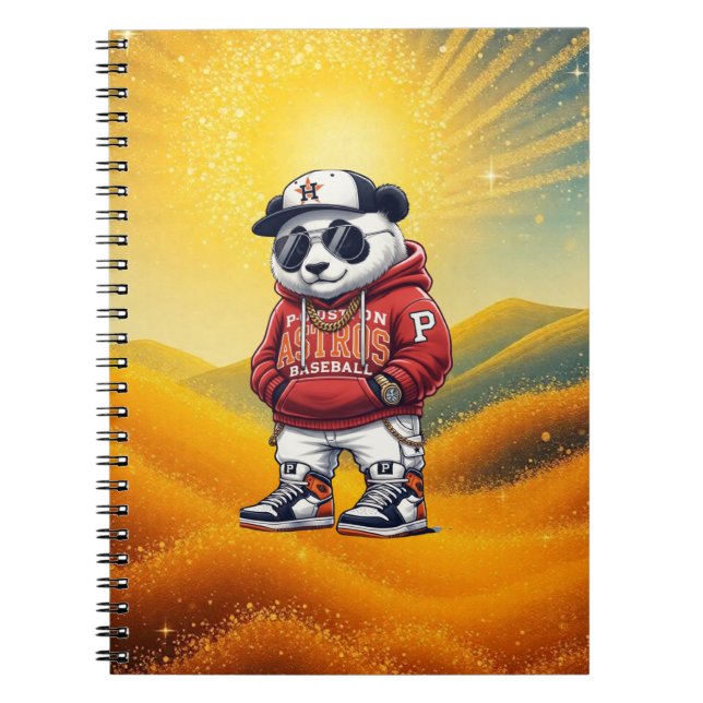 Cuaderno Cute Panda Fashion Style – Adorable Panda Outfit  (Frente)