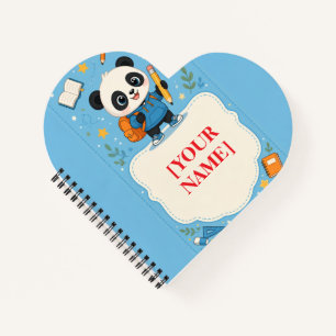 Cuaderno Cute Panda Nota de Regreso a Clases
