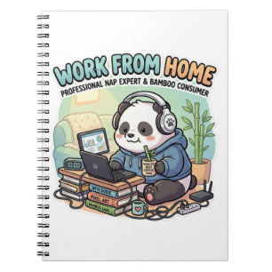 Cuaderno Cute Panda Trabaja Desde Casa  