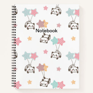 Cuaderno Cute Panda White Notebook