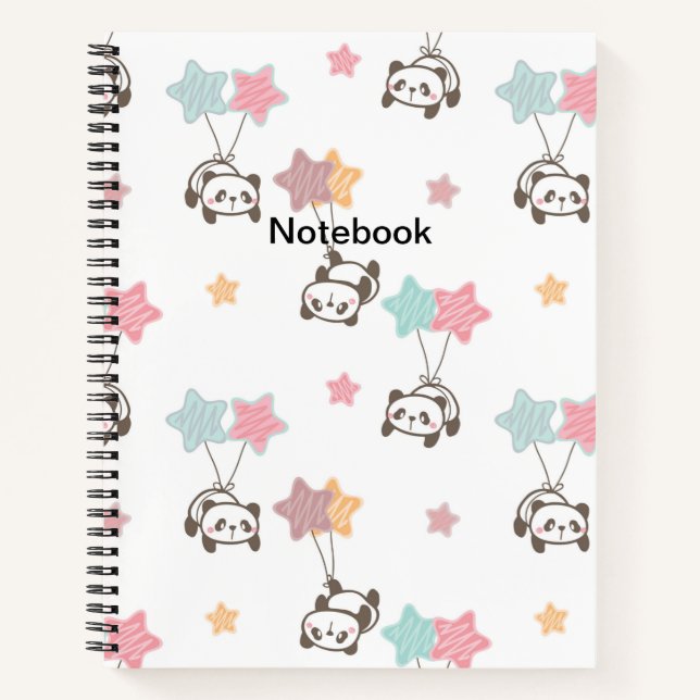 Cuaderno Cute Panda White Notebook (Anverso)