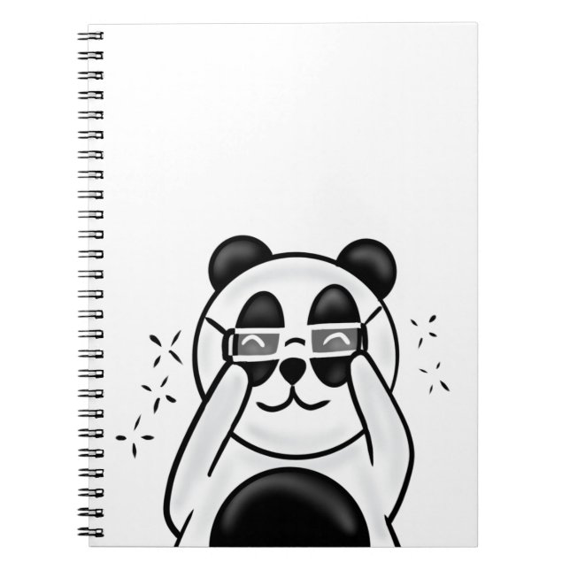 Cuaderno Cute Panda With Glasses (Frente)