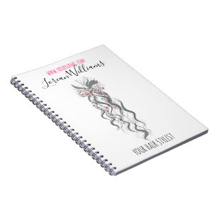 Cuaderno Cute Pastel Bride Wavy Hairstyle Salón de pelo Flo