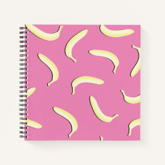 Cuaderno Cute patrón bananero de bloc de notas en espiral a