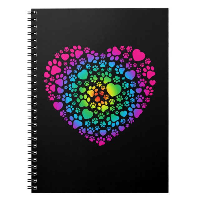 Cuaderno Cute Paw Heart Love Animals (Frente)