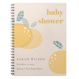 Cuaderno Cute Peach Rubor Lemon Fruity Bold Baby Shower