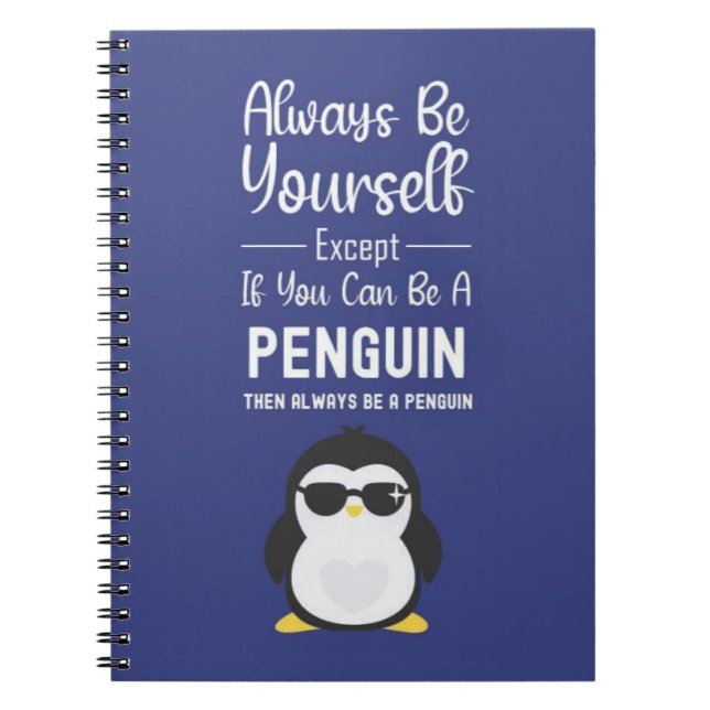 Cuaderno Cute Penguin Gift Animal Cartoon Funny Bird Winter (Frente)