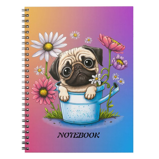 Cuaderno Cute Perro Espiral Portátil de fotos (Frente)