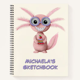 Cuaderno Cute Personalizado Dibujo Animado Axolotl 