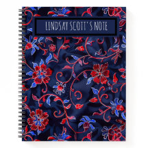 Cute Personalizado Floral Monogrammed Keepsake Not