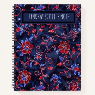 Cuaderno Cute Personalizado Floral Monogrammed Keepsake Not