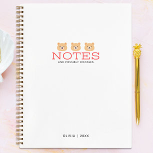 Cuaderno Cute Personalizado Kawaii Bear Notes Doodles