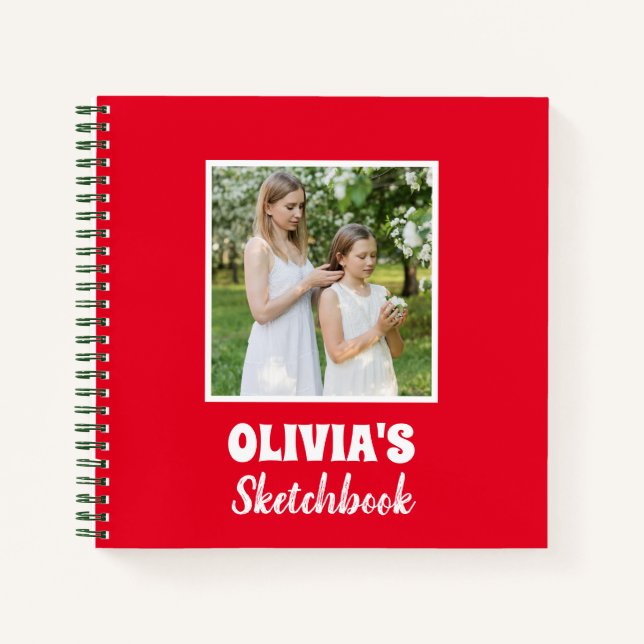 Cuaderno Cute Personalizado Kids Photo Sketchbook (Anverso)