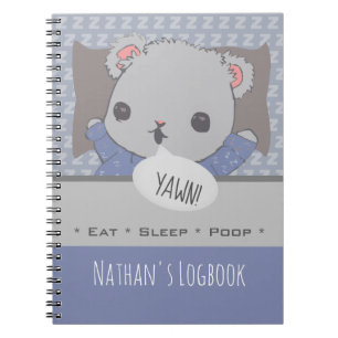 Cuaderno Cute Personalizado Teddy Bear Baby Logbook
