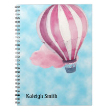Cute Personalized Red White Hot Air Balloon