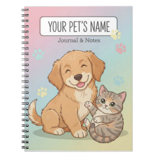 Cuaderno Cute Pet Notebook – Customizable Dog & Cat Journal