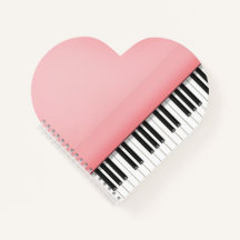 Cute Piano de cola rosa corazón