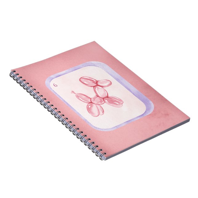 Cuaderno Cute Pink Balloon Dog Minimalist aesthetic (Lado Derecho)