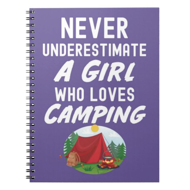 Cuaderno Cute Pink Camping Gifts For Baby Girls Kids Camper (Frente)