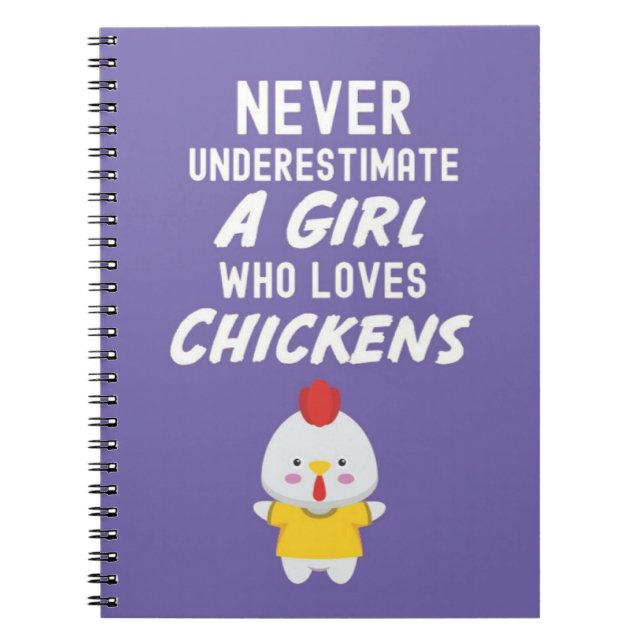 Cuaderno Cute Pink Chicken Gifts For Baby Girls Kids Lover  (Frente)