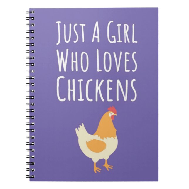 Cuaderno Cute Pink Chicken Gifts For Girls Farm Animals Kid (Frente)