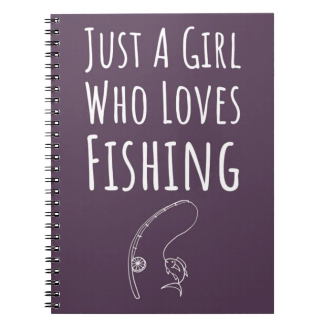 Cuaderno Cute Pink Fishing Gifts For Baby Girls Kids Fisher (Frente)